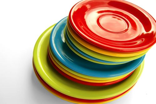 plate tableware colorful