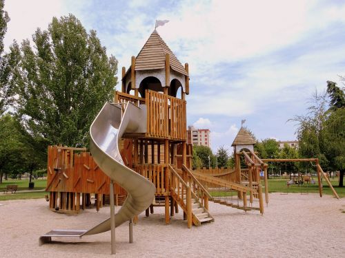 playground slide castle