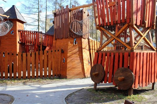 playground  wooden  fun
