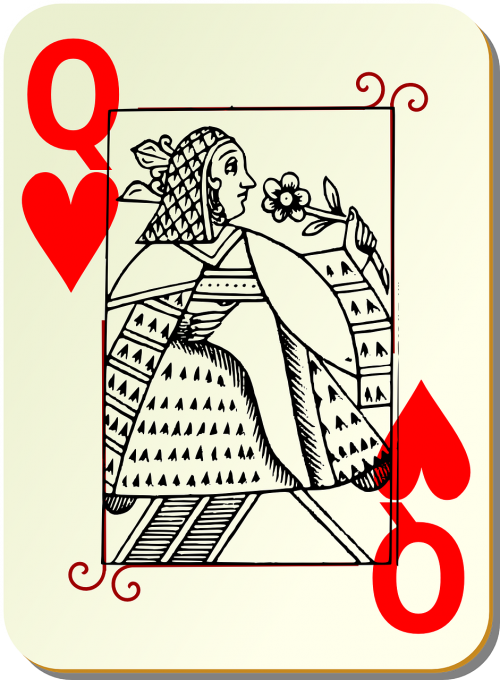 playing card queen card deck