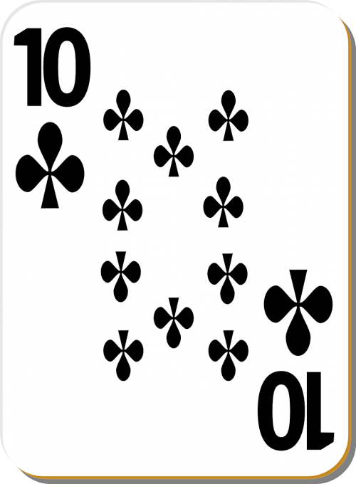 playing card ten clubs