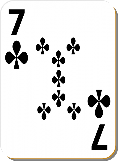 playing card seven clubs