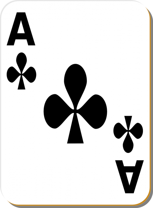 playing card ace clubs