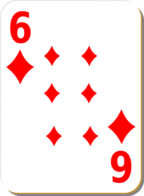 playing card six diamonds
