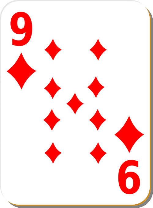 playing card nine diamonds
