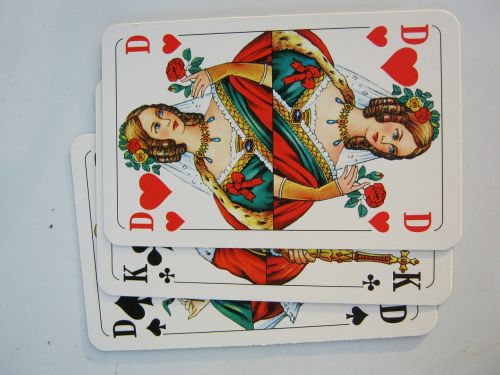 playing cards heart lady