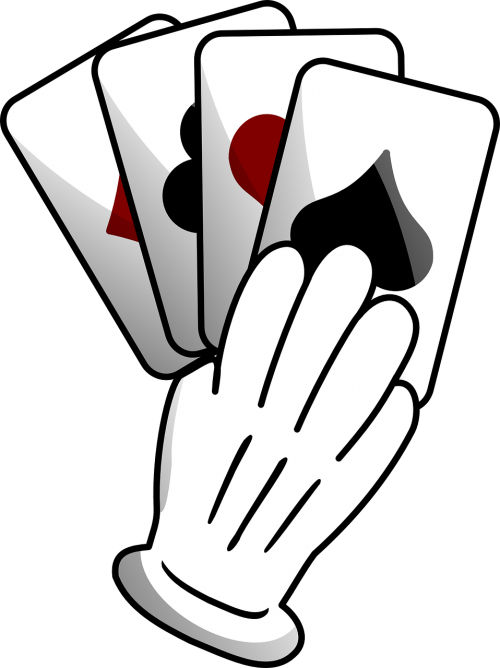 playing cards suits hand