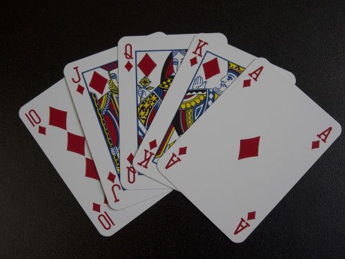 playing cards royal flush poker