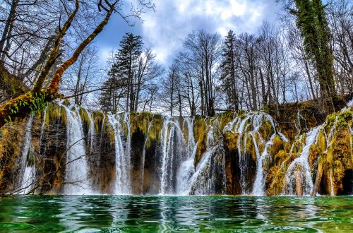 plitvice national park waterfall