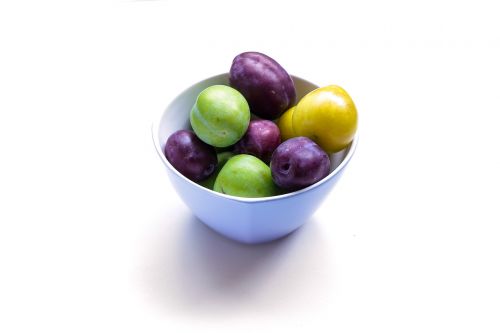 plum eating healthy food