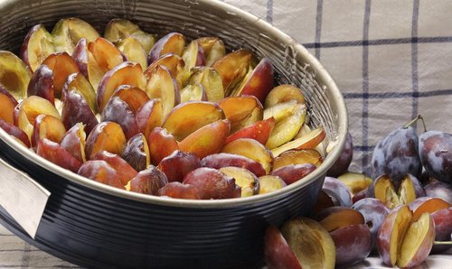 plum cake  springform pan  preparation