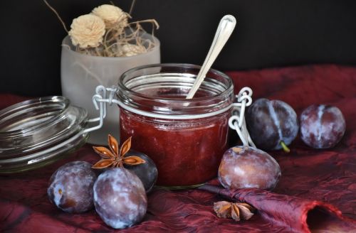 plums fruit jam