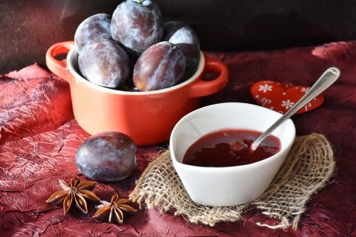 plums fruit jam