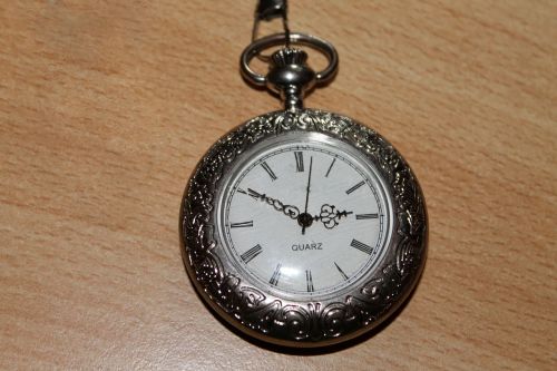 pocket watch silver timepiece