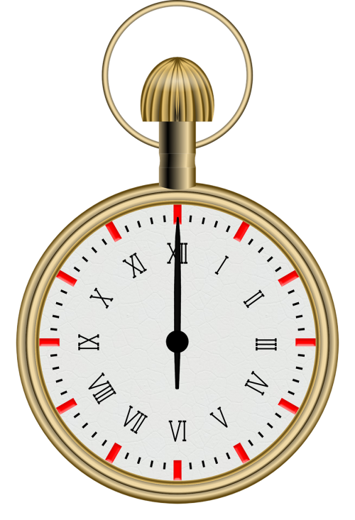 pocket watch clock isolated