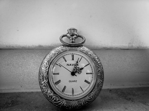 pocket watch  vintage  black