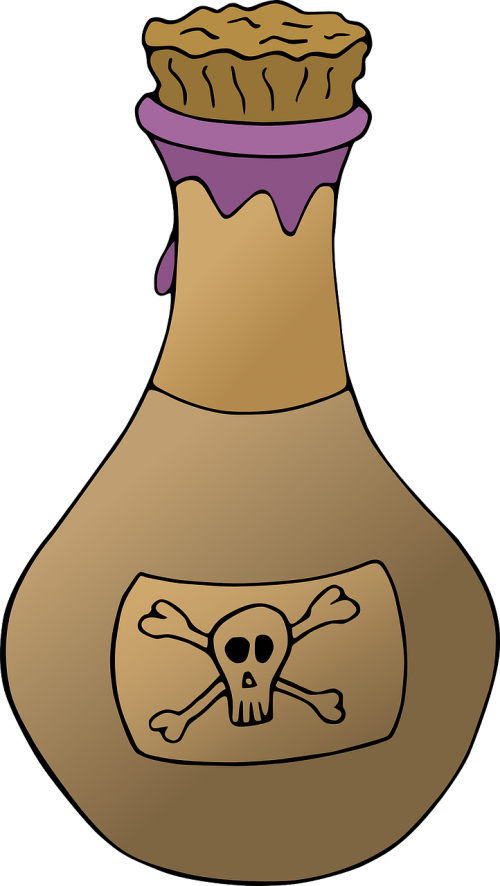 poison bottle skull and crossbones