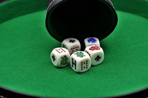 poker dice  gambling  poker