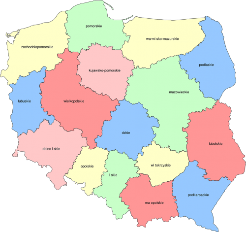 poland map provinces