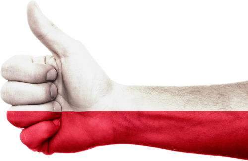 poland hand flag