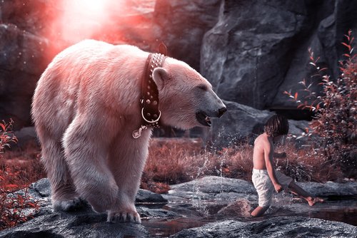polar bear  predator  child
