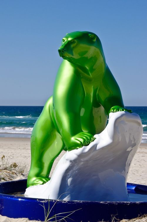 polar bear green artificial