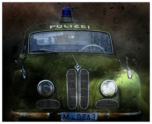 police car oldtimer movie car