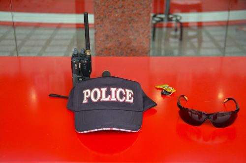 police hat cap black