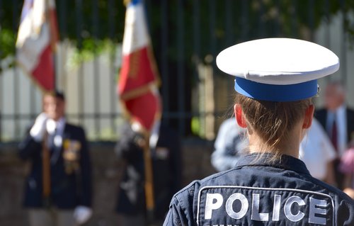 policeman  flag  police