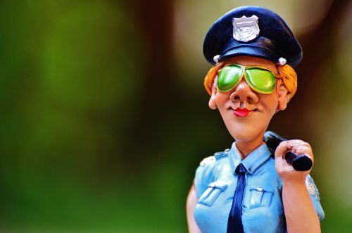 policewoman funny figure