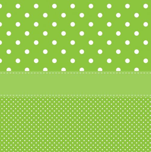 polka dots green white