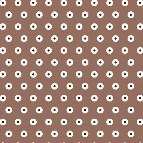 Polka Dots Brown White Wallpaper