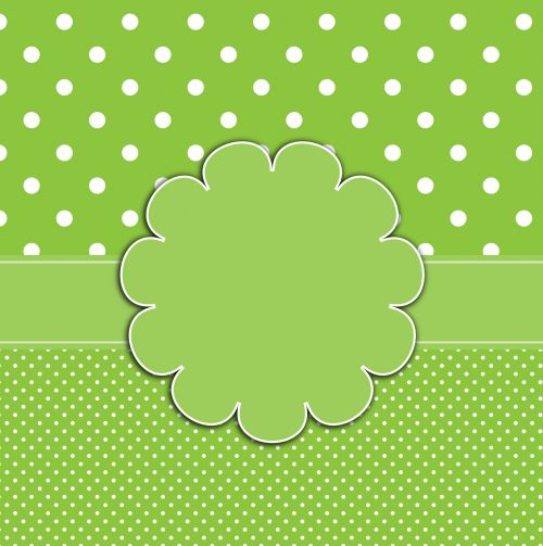 Polka Dots Card Green