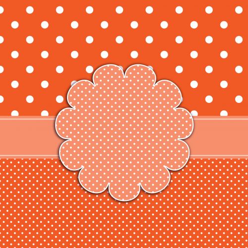 Polka Dots Orange Background