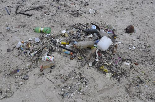 pollution trash beach