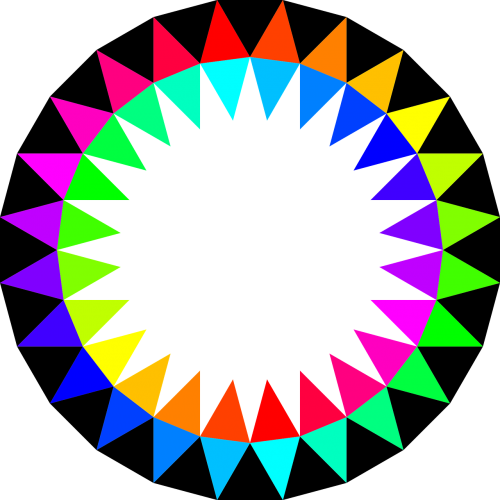 polygon rainbow pallet