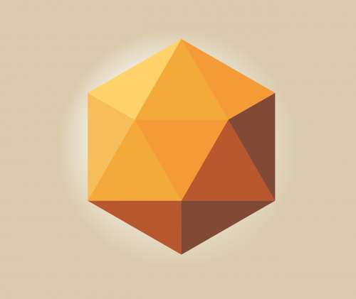 polygon vector orange