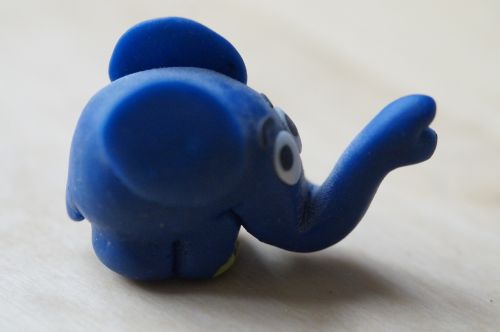 polymer clay figure elephant