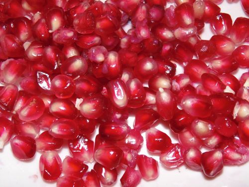 pomegranate pomegranate cleaned red