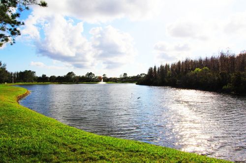 pond lake fountain