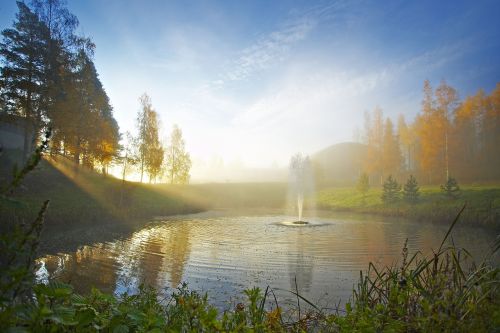 pond autumn finnish