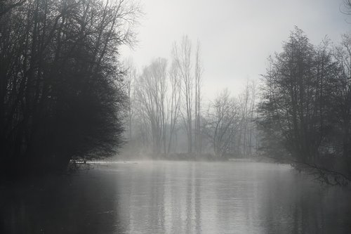 pond  winter  cold