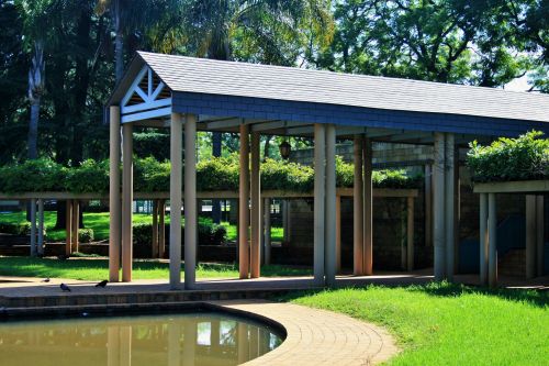Pond And Pavilion