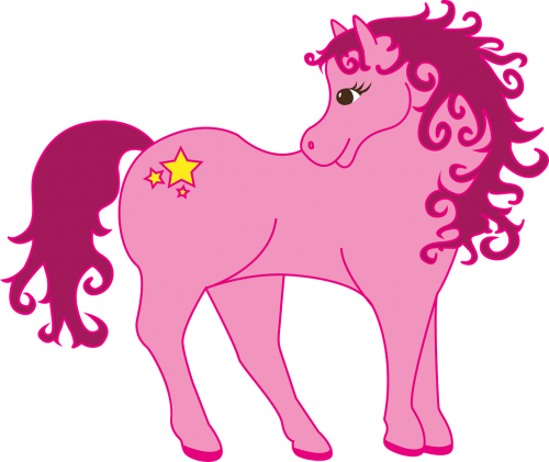 pony horse pink