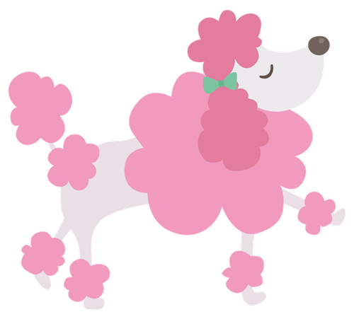 poodle  dog illustration  clip art