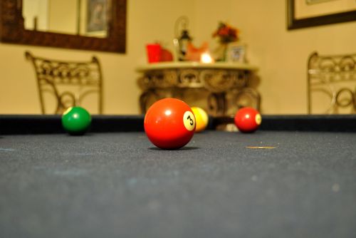 pool billiards red ball