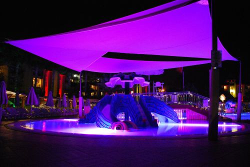 pool hotel night