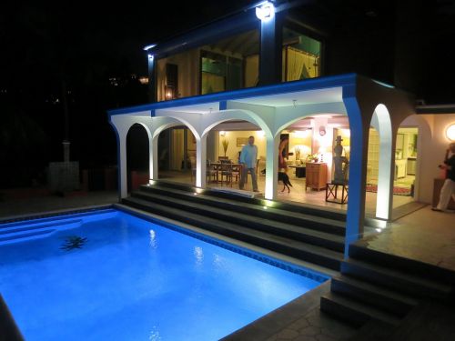 pool night house