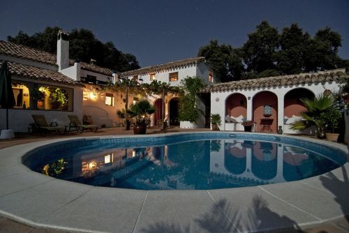 pool backyard villa