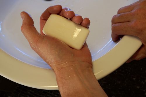 pool soap hands